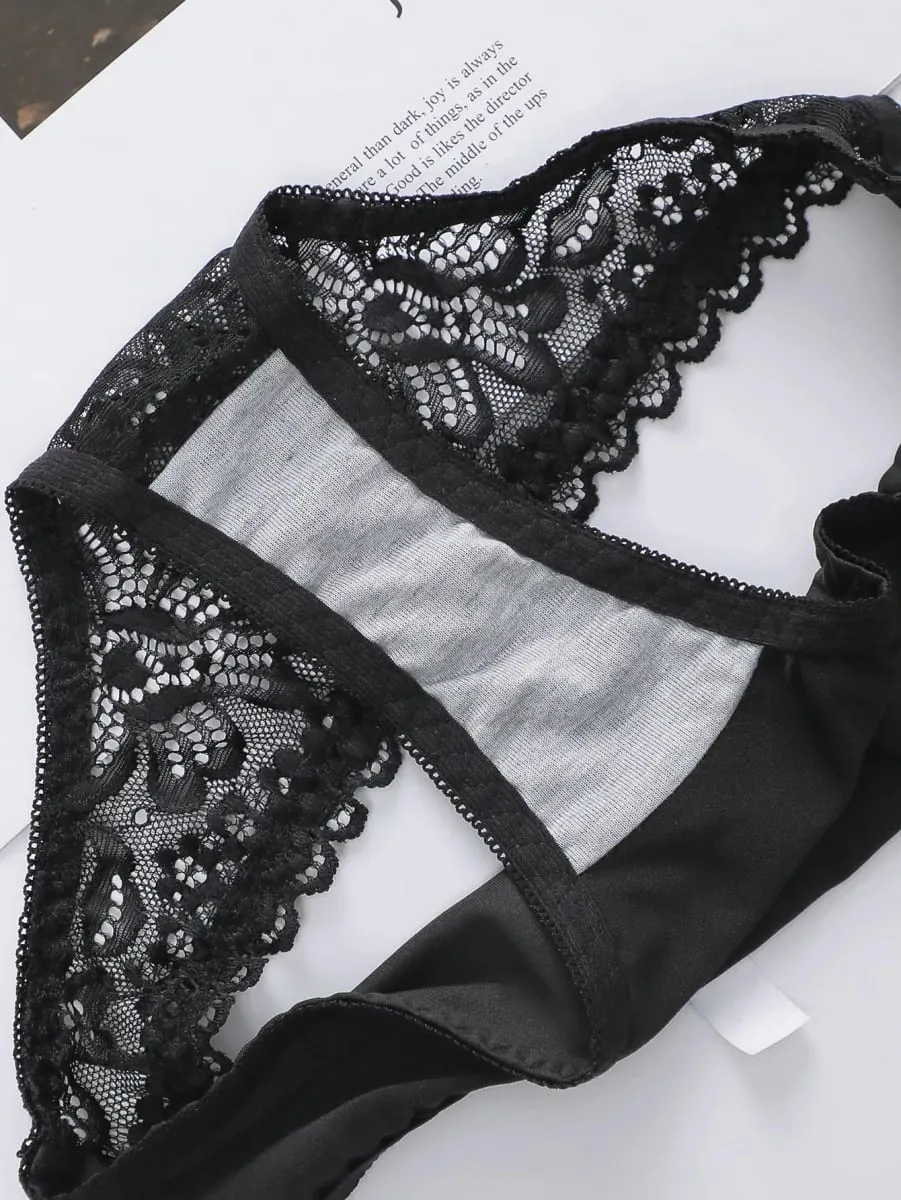 Women Solid Color Sexy Underwear Set Gathered Push Up Underwear Daily Comfortable And Close Fitting Seamless Underwear Set 3208 — image 6