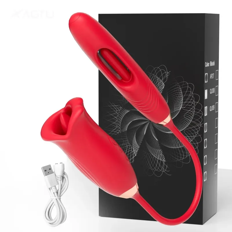 Rose-Thrusting Saugen Vibrator Für Frauen G-punkt Dildo Nippel Anal Stimulator Lecken Vibratoren Erwachsene Sex Spielzeug Spiele Mann paare — image 9