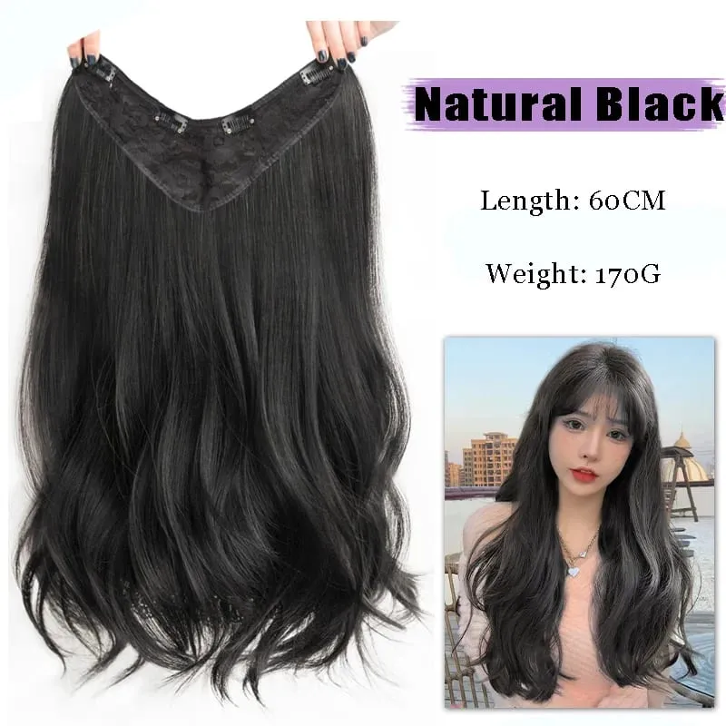 Part Synthetic Clip In Hair Extension Long Thick Curly Natural Blonde Flase Hair Hairpieces For Women Heat Resistant — image 27