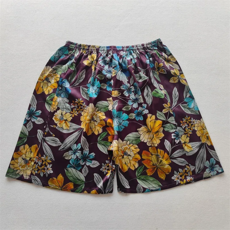 100% Mulberry Silk Men Boxer Underwear Couple Rubber Band Thin Short Home Pants Promotion Woman Can Wear — image 12