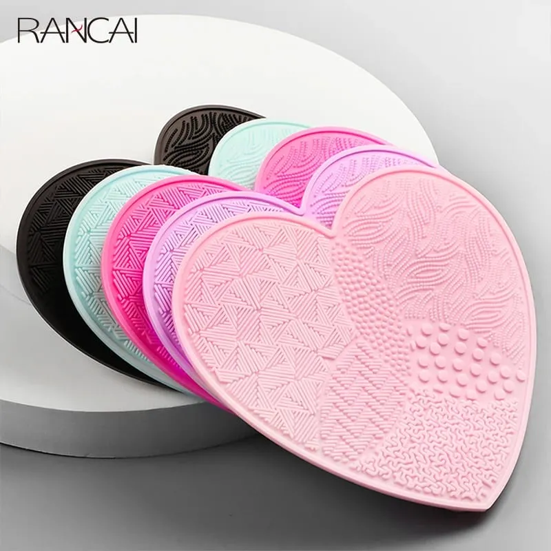 Scrubbing Pad Makeup Brushes Cleaning Silicone With Suction Cup Love Cleaner Washing Cosmetic Brush Beauty Supplies Tool — image 4