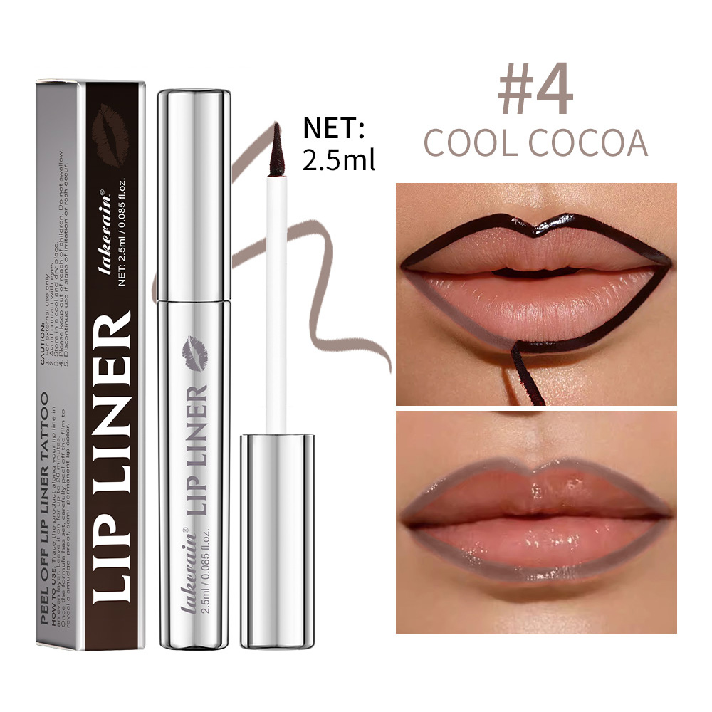 Waterproof Lip Liner Peel Off Tattoo Lipgloss Waterproof Long Lasting Matte Lip Tint Brown Contour Tear-off Lips Stain Cosmetic — image 10
