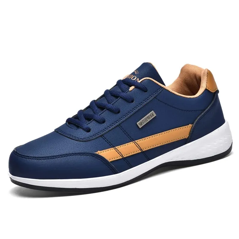Men Shoes Spring Autumn Waterproof Walking White Sneakers Man Leather Sports Shoes Non-Slip Footwear Tennis for Men — image 9