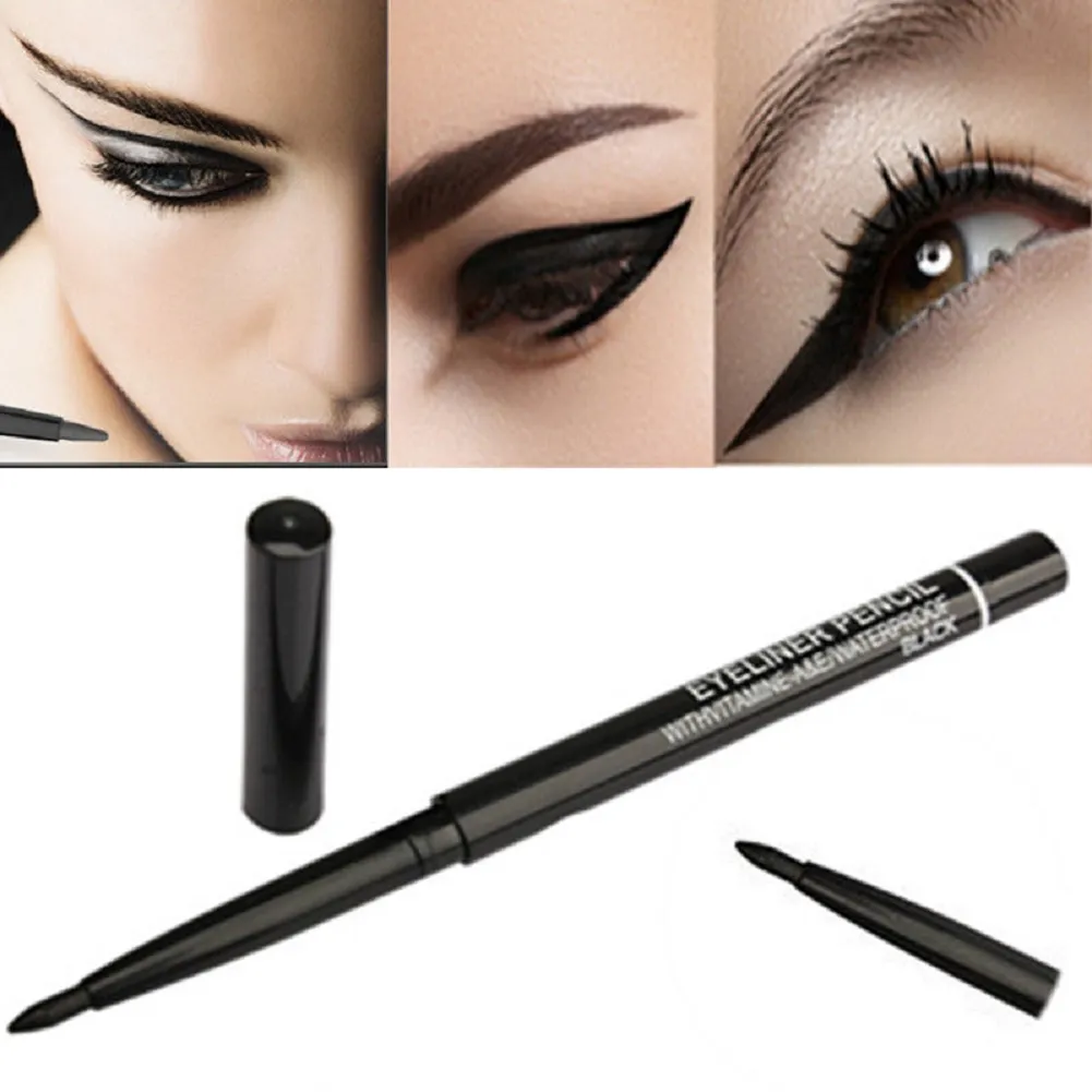 Waterproof Black And Brown Women's Makeup Rotary Retractable Eyeliner Pencil Waterproof Eye Liner Pen Cosmetic Tools — image 3