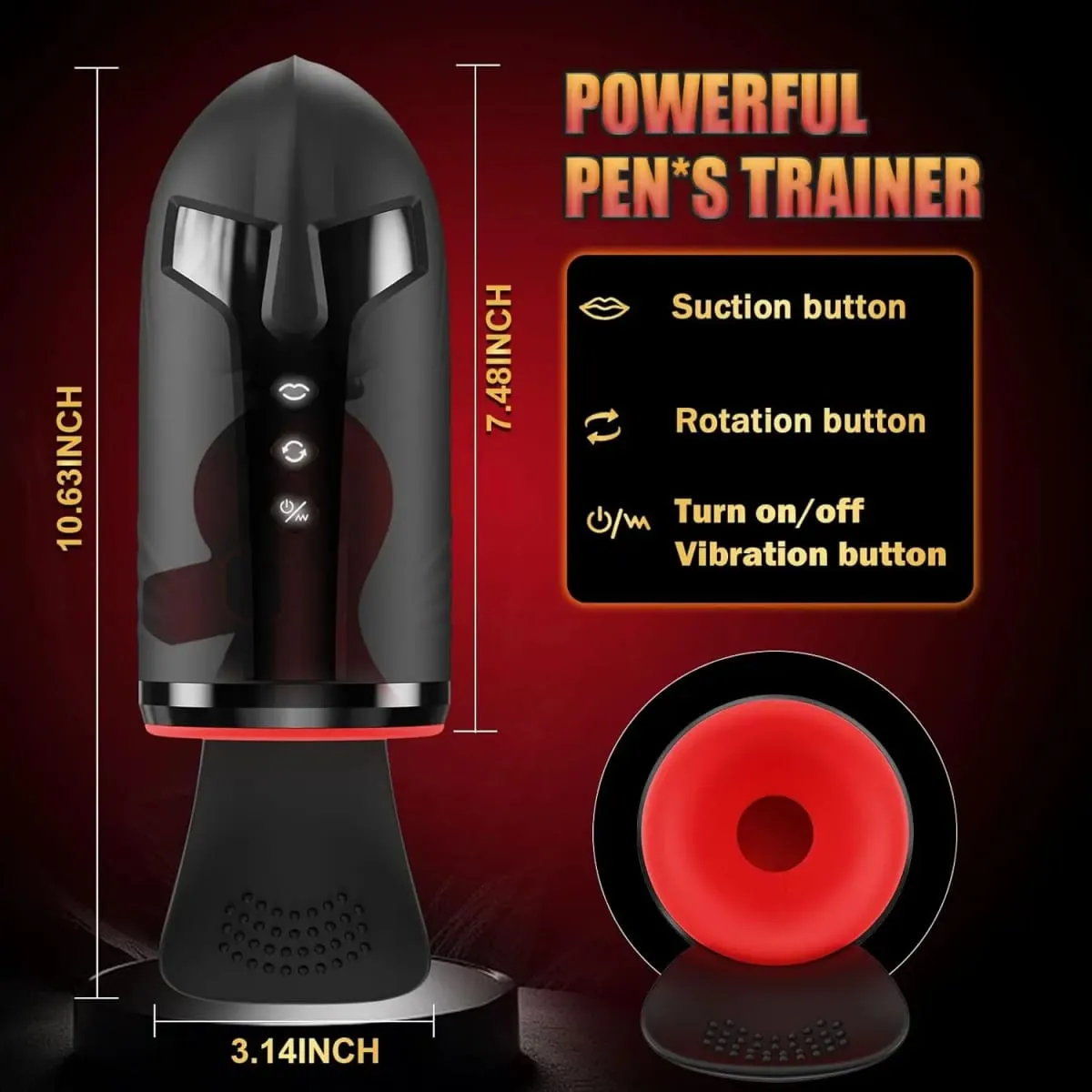 Mężczyzna Masturbator Penis Training wibrator żołędzi masaż stymulator jąder opóźnienie wytrzymałość trener obciąganie maszyna seks-zabawka dla mężczyzn