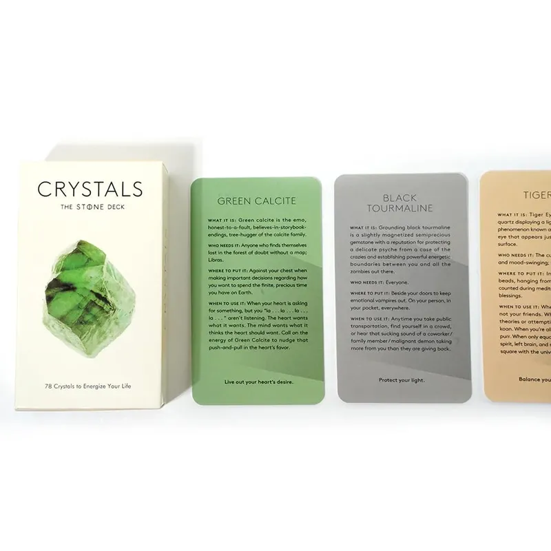 Crystals Tarot Cards Oracle Cards tarot Deck and Card Game high quality Kabbalis Board Game Divination fate party enterainment — image 3