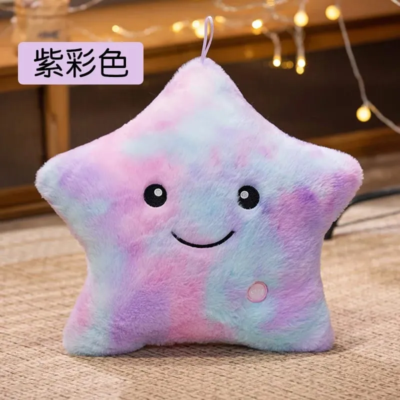 24*22CM Luminous Five-pointed Star Plush Toys Glowing Star Stuffed Soft Doll Pillow Nice Halloween Xmas Gifts — image 11