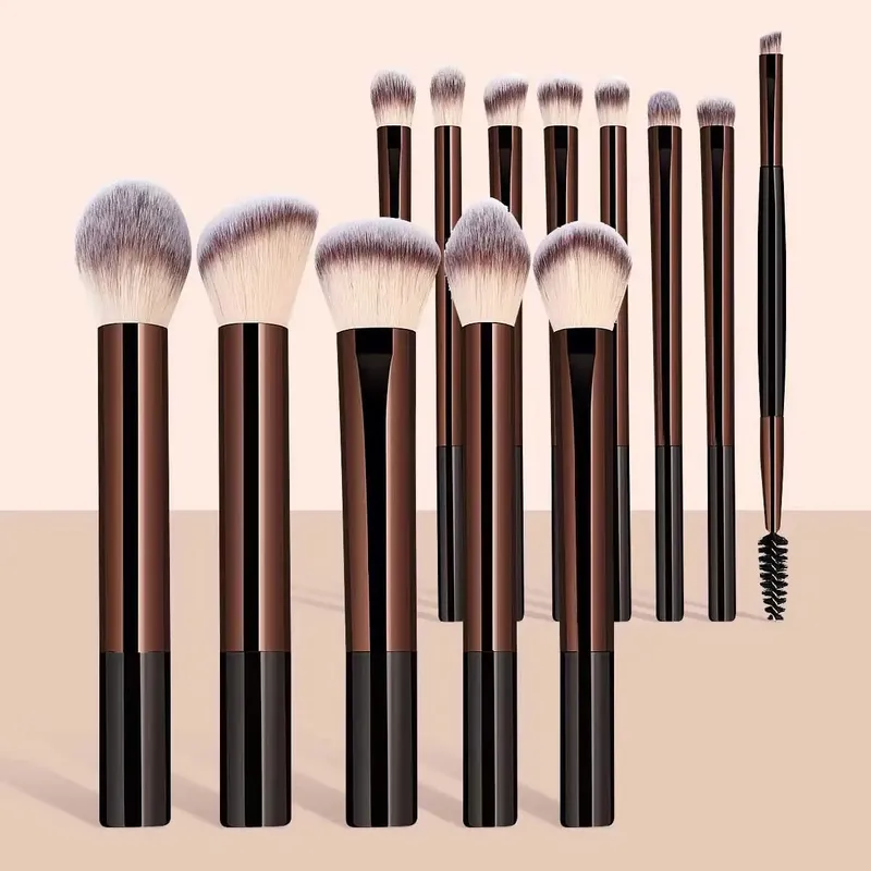 12pcs Makeup Brush Kit Soft Synthetic Hair Make Up Brushes Foundation Blush Eyeshadow Cosmetic Makeup Tools — image 20