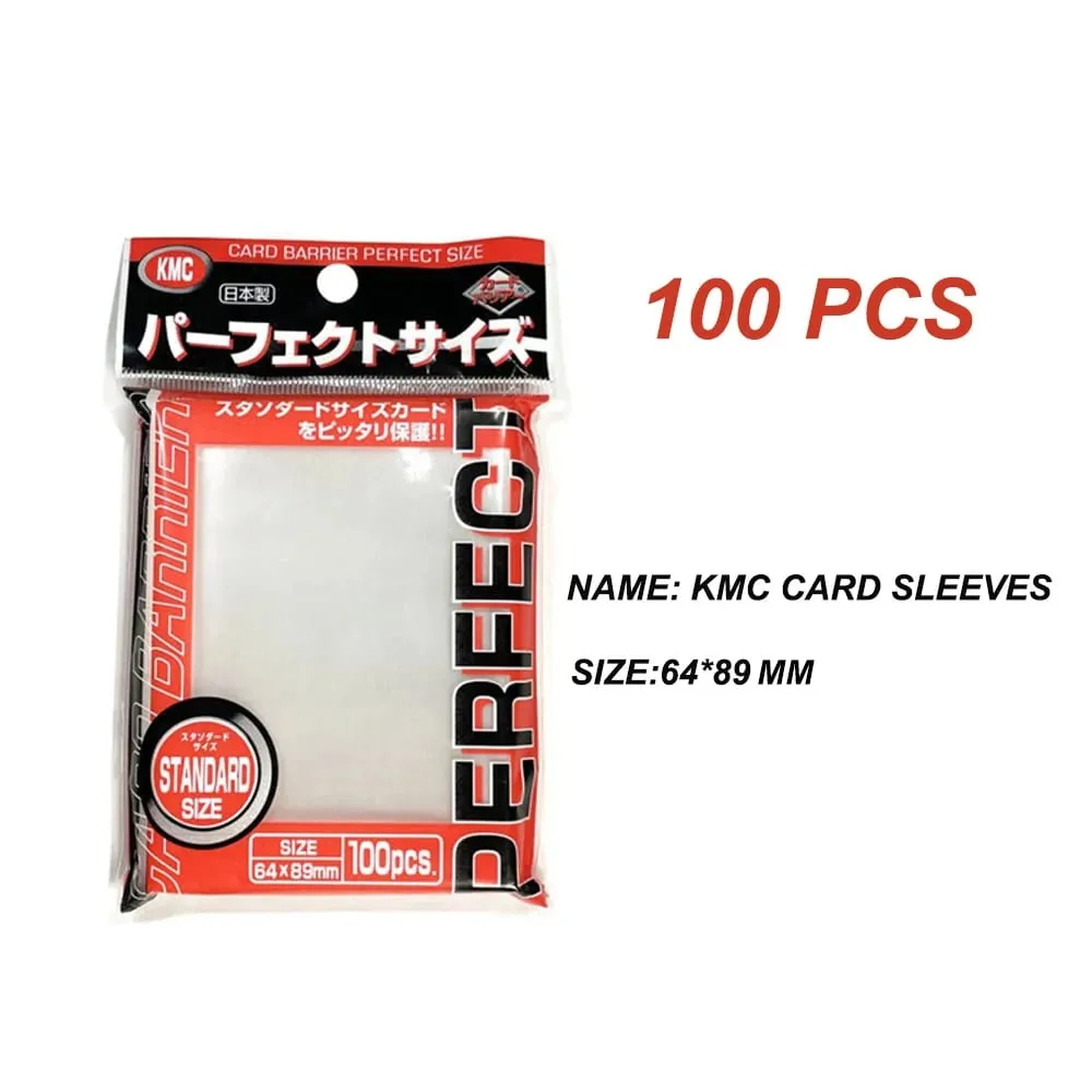 64x89mm 100PCS Transparent KMC Card Sleeves Trading Card Sleeve Barrier Board Game Card Panlabas na Protektor para sa MTG/YGO