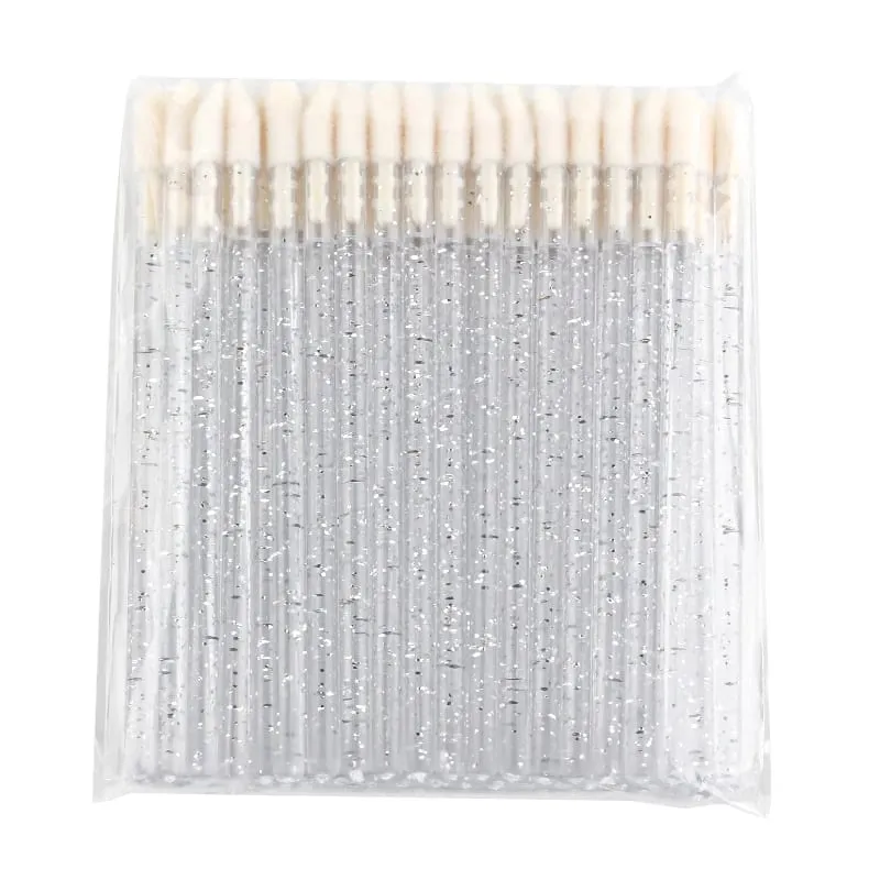 50 Pcs Lip Brush Crystal Eyelash Extension Brushes Mascara Applicator Lipstick Wands Set Women MakeUp Brushes Tools — image 10