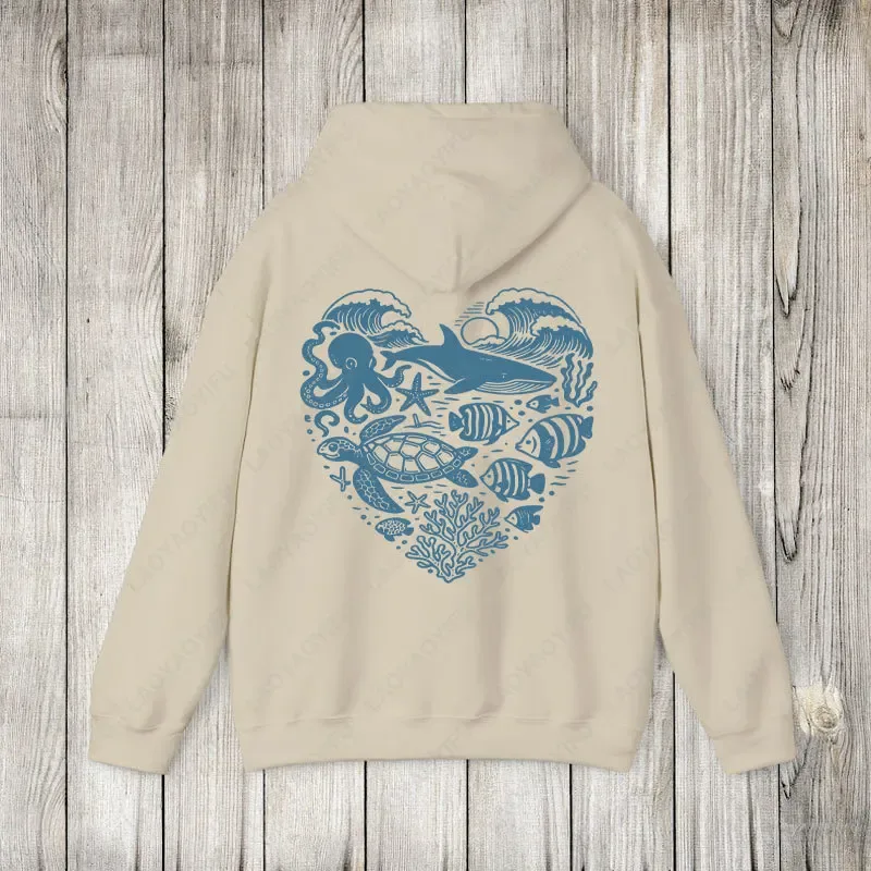 Whale Fish Sea Life Hoodie Pullover for Ocean Lovers Men Women Gift Diving Coconut Beachy Girl Autumn Fashion Sweatshirt Gifts — image 15