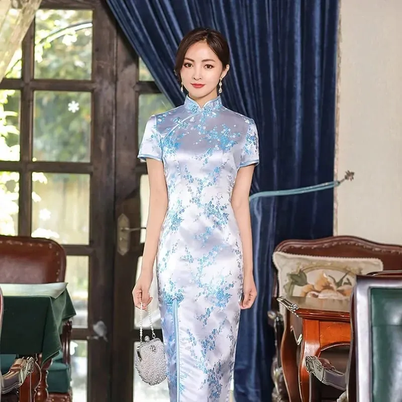 패션 의류 파티 빈티지 캐주얼 여름 우아한 중국어 번체 의류 Cheongsam 중국어 드레스 Qipao 민족 스타일