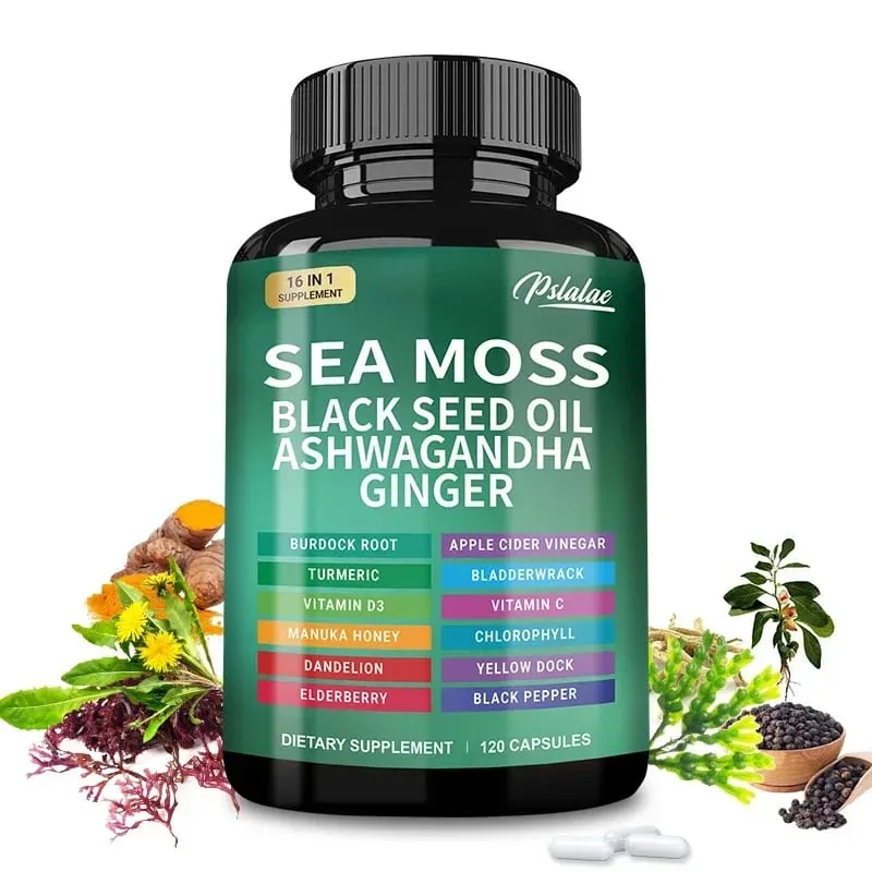 Sea Moss Supplement - Supports Thyroid Health Anti-aging Antioxidant Improve Immunity Detox Beauty Health — image 1