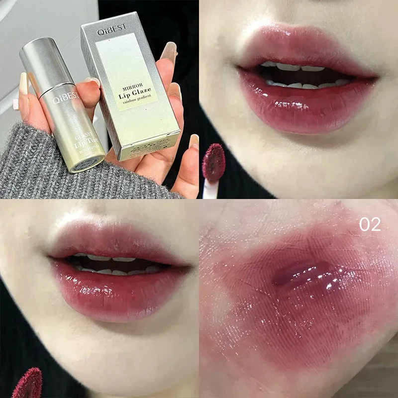 Brilho labial espelhado aquoso, hidratante de longa duração, fácil de usar, esmalte labial, hidratante, sexy, vermelho, maquiagem — image 5