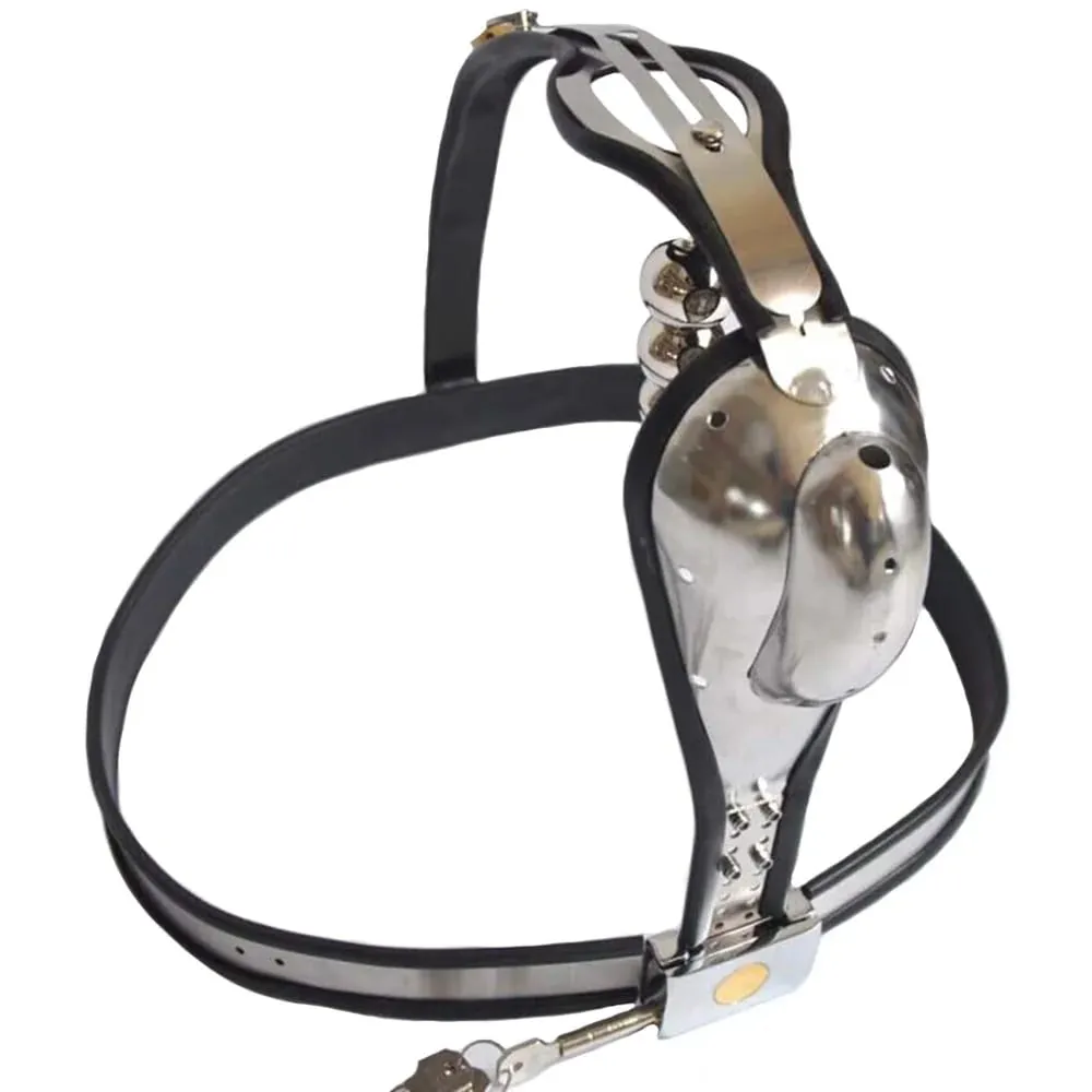 Manyjoy Stainless Steel Male Lockable Chastity Belt with Hole Anal Plug Beads Metal Underwear BDSM Cock Cage Device Sex Toys Men — image 4