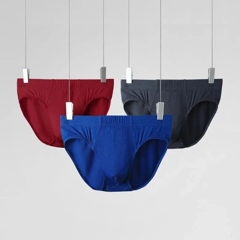 Intimo da uomo, slip da uomo, mutande modali sottili estive, fascino sessuale, pantaloncini traspiranti a vita bassa da uomo di grandi dimensioni — image 5
