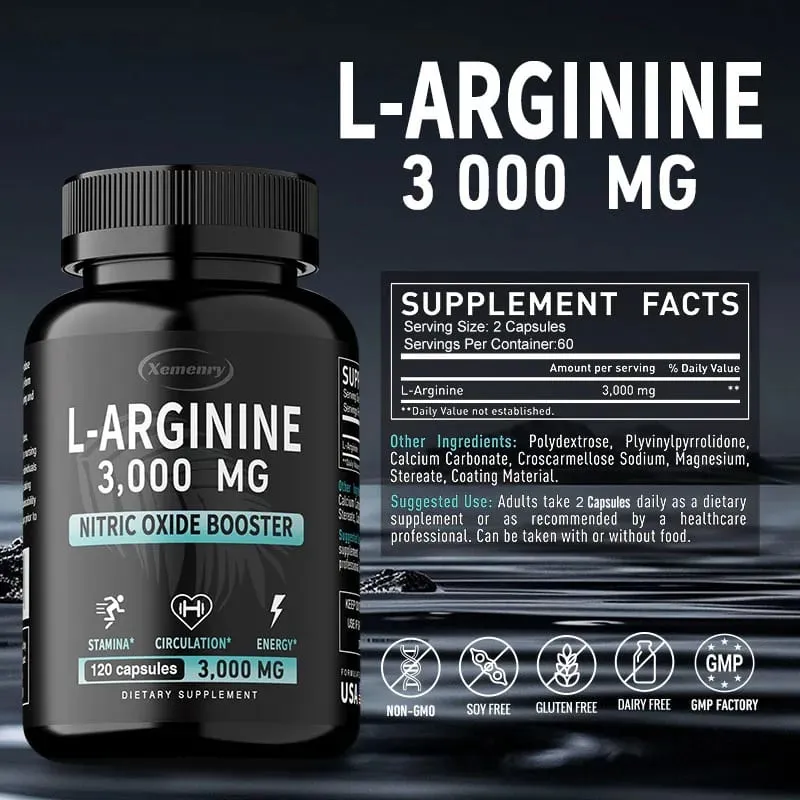 L-Arginine - Supports Muscle Growth Promotes Blood Circulation and Enhances Immunity Improves Endurance and Performance — image 3