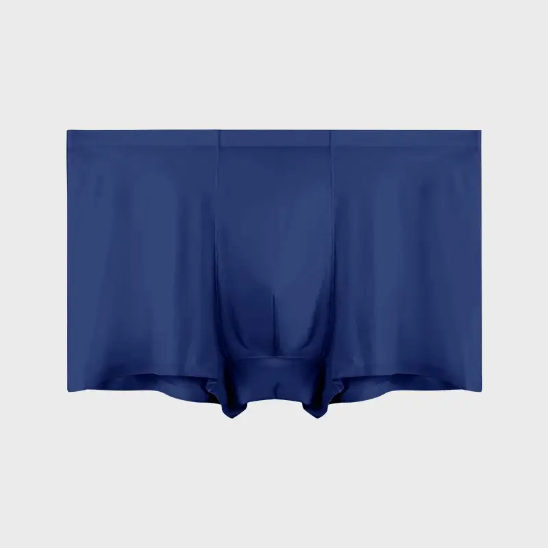 Herrenunterwäsche Herren Großhandel Eisseide Nahtlose Boxershorts Antibakteriell Atmungsaktiv Sport Sommer Dünn Komfort Boxer Bri — image 1