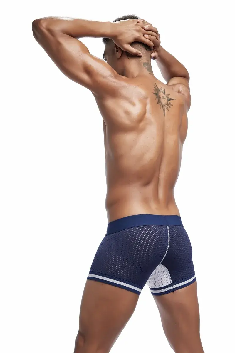 Jockmail Boxer da uomo Intimo a rete Traspirante Comodo Morbido e confortevole Pantaloncini sportivi Uomo adulto Mutandine Abbigliamento Lingerie