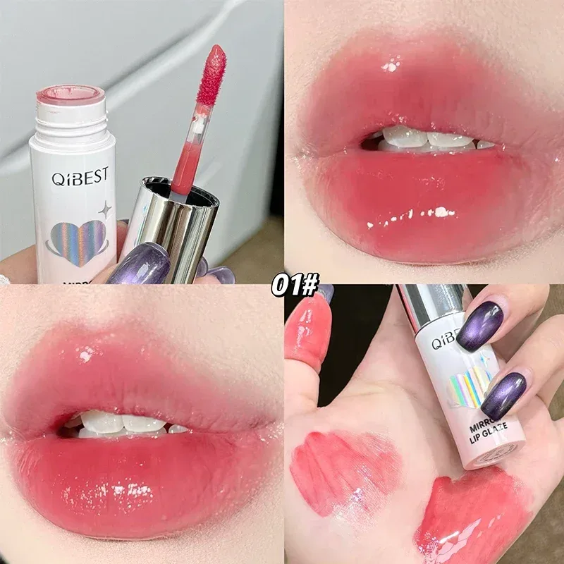 Liquid Lip Gloss Lipstick Glossy Finish High-Shine Lasting Moisturize Non-Stick Glassy Lip Glaze Makeup Lip Stain Pigment