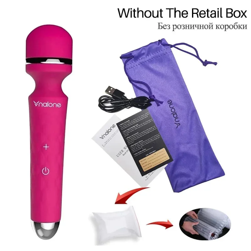 Nalone Powerful Clitoris Vibrator USB Recharge Magic Wand AV Vibrator Massager Sexual Product Erotic Sex Toys for Women Adult 18