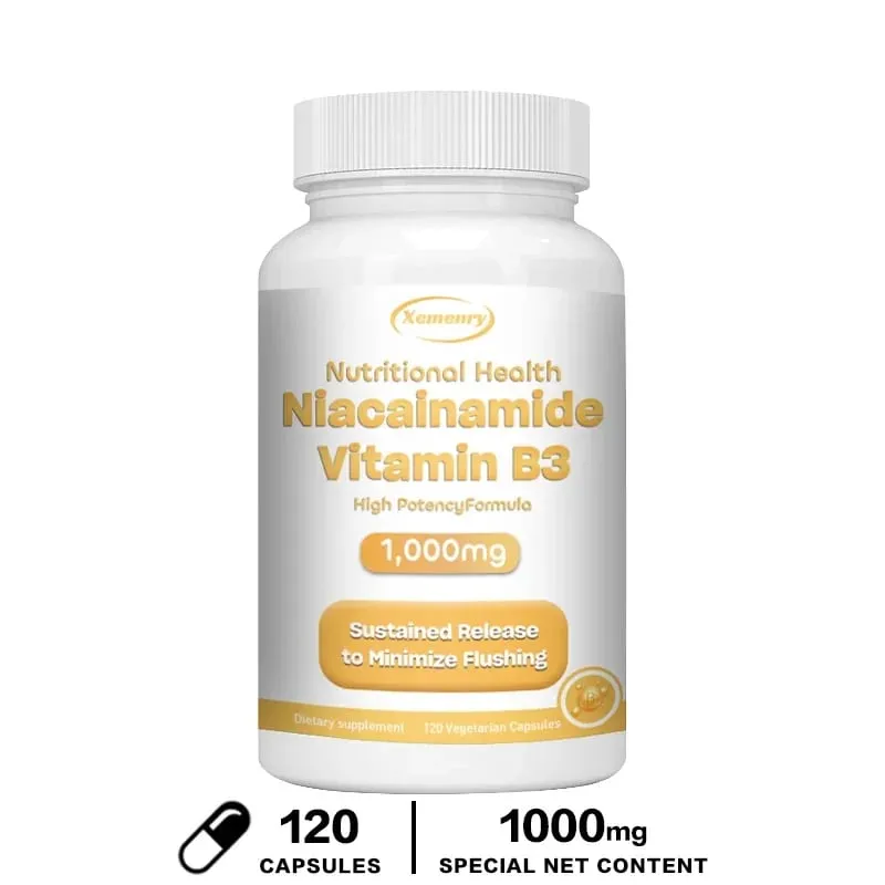 Vitamin B3 Niacinamide 1 000 Mg Per Serving - Flush-free Niacin B3 Vitamin Supplement Supports Healthy Energy Production