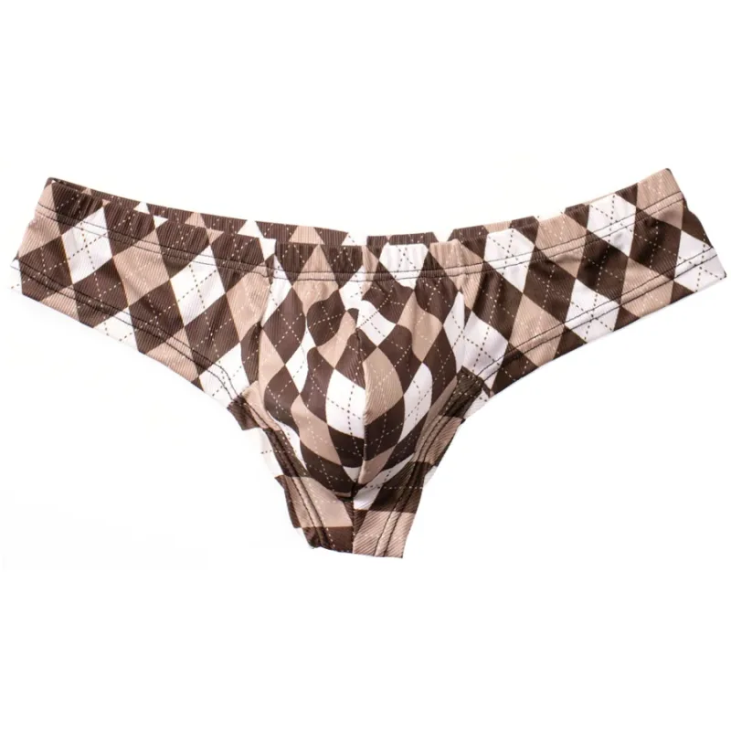 4pcs Breathable Plaid Thin Sexy Man's Underwear Briefs Quick-drying Men's Briefs Bikini Gay Underwear Men's lingerie Sexi Y32