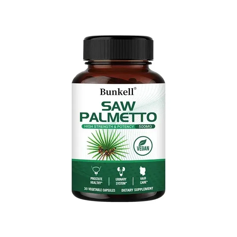 Saw Palmetto Capsules - Promotes Prostate Health Urinary Tract Support Reduces Hair Loss - Vegan — image 8