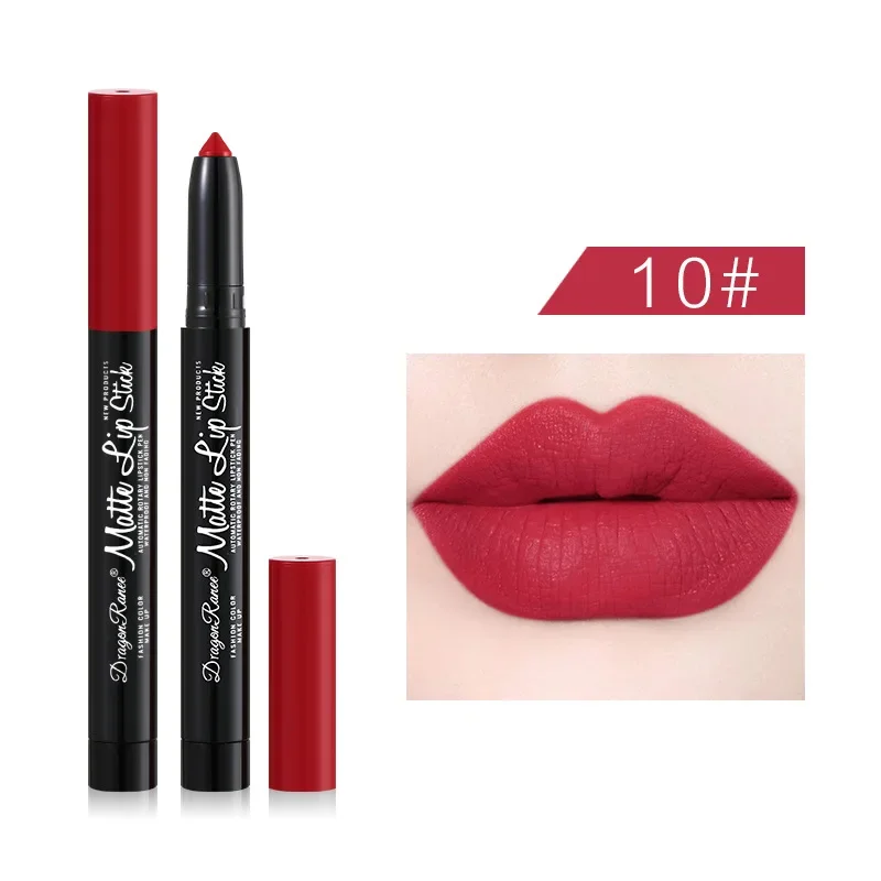 12 Colors Lipstick Pencil Matte Velvet Waterproof Long-lasting Non-stick Cup Lip Stick Sexy Rose Red Automatic Lip Liner Makeup — image 16