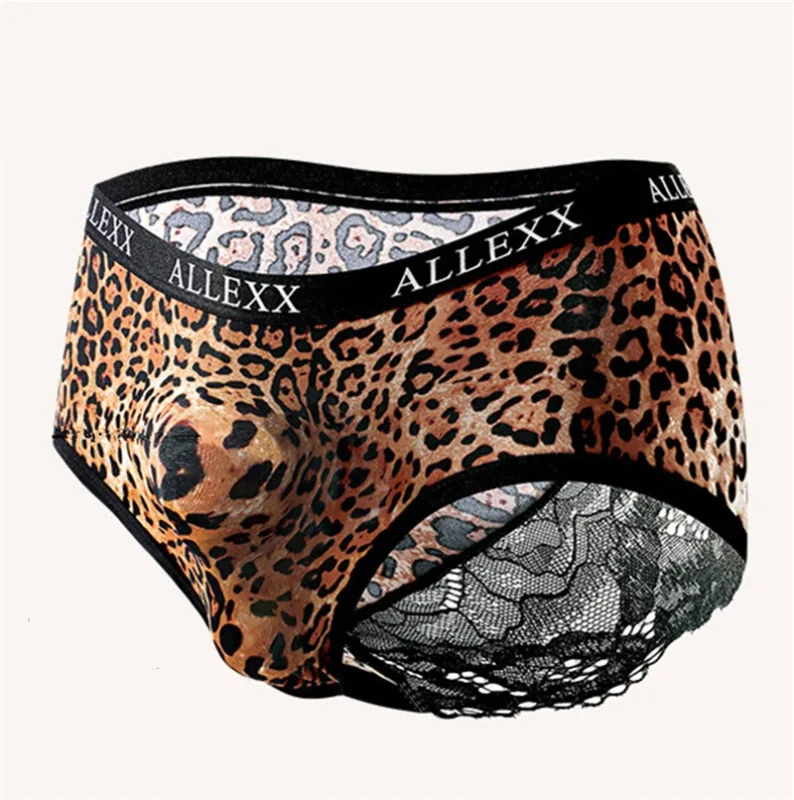 Sous-vêtements pour hommes dentelle cuecas masculino 3D vaisseau spatial calzoncillos hombre imprimé léopard lencerías muy hot sexys tøy hommes lingerie — image 10