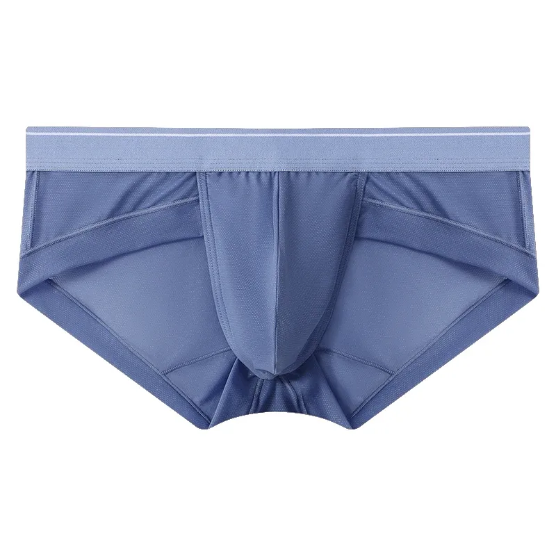 Summer Men's Underwear Boxers Bulge Ice Silk Briefs Ultra-thin Breathable Cool Panties — image 28