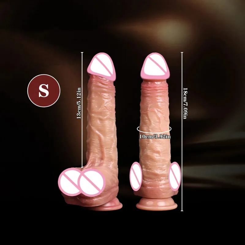 Realistic Dildos Skin Sliding Foreskin Testicles Dildo for Woman Masturbation Anal Vaginal Stimulation Strapon Silicone Sex Toys — image 8