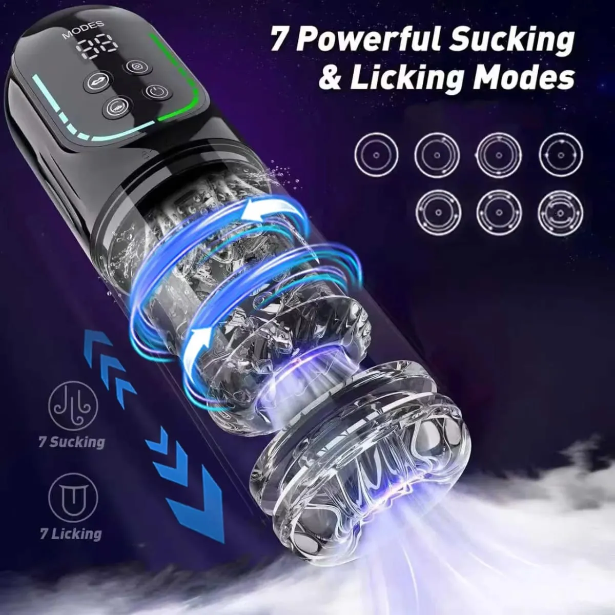 Automatic Thrusting Rotating Male Masturbator Licking Stroker Sucking Blowjob 100% Waterproof Pennis Pump Adult Sex Toys For Men — image 2