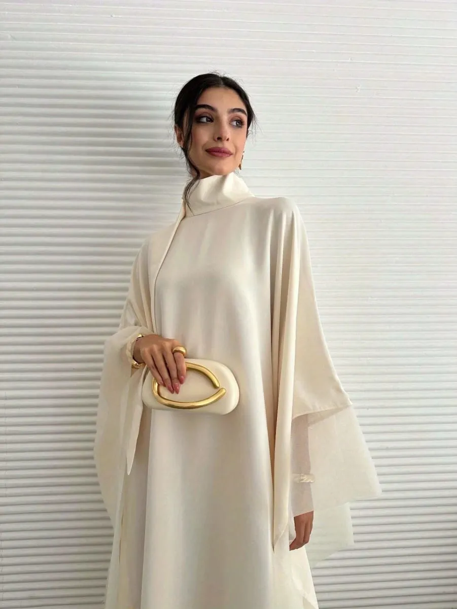 ตะวันออกกลาง Abaya ผู้หญิง Abayas แขนยาวหลวมประกวดชุดราตรี Kaftans Jilbabsเสื้อผ้าอิสลามแบบดั้งเดิม — image 5