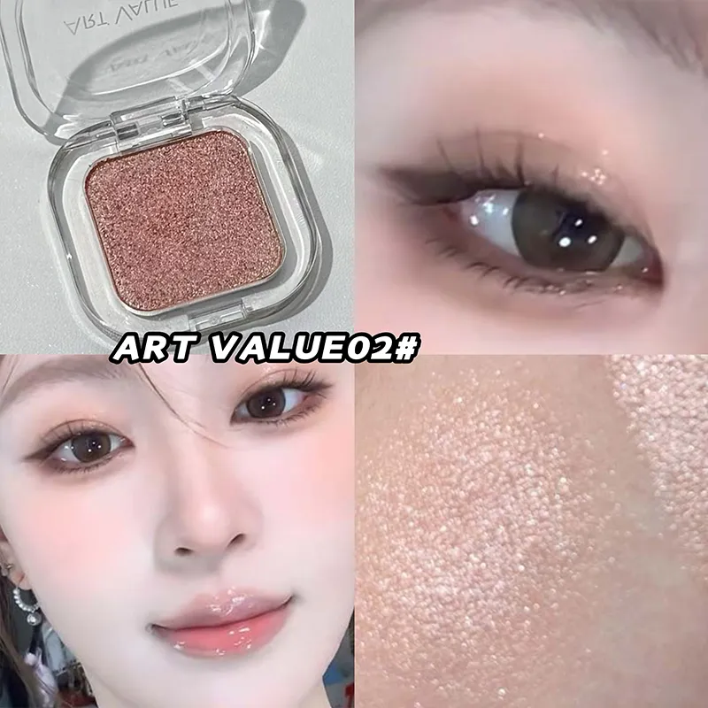 ART VALUE Single Color Eye shadow Palette Shimmer Matte Delicate Lasting Makeup High Gloss Brightening Silkworm Charming Shadow — image 3