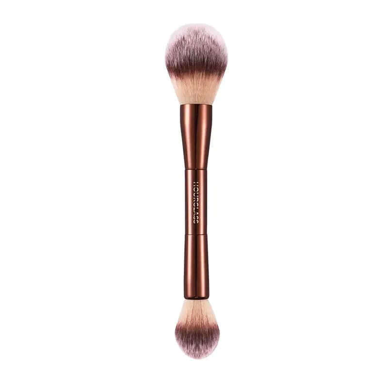 Dual ended Powder + Highlighter Makeup brushes Powder contour Make up brush exquisite Professional Cosmetic tool metal handle — image 5