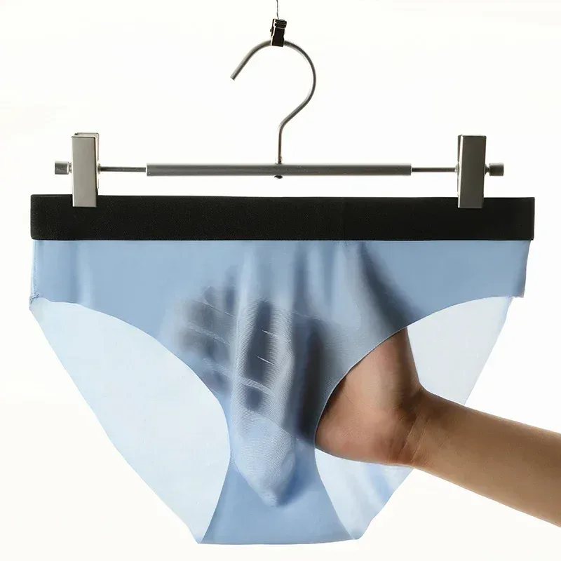 3PC Ice silk texture briefs, super cool on the skin in summer, enjoy the silky touch — image 5