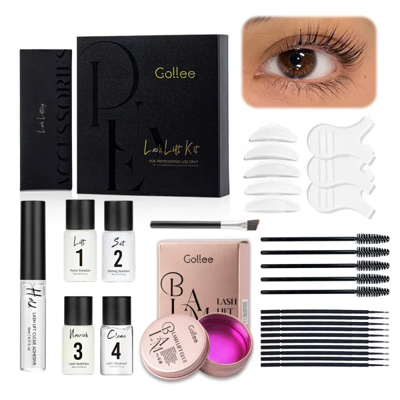 Gollee Lash and Brow Curling Perm Kit Natural Eyelash Lifting Perm Treatment Makeup Long Lasting 4-6 Weeks For Lash Curler Perm — image 8