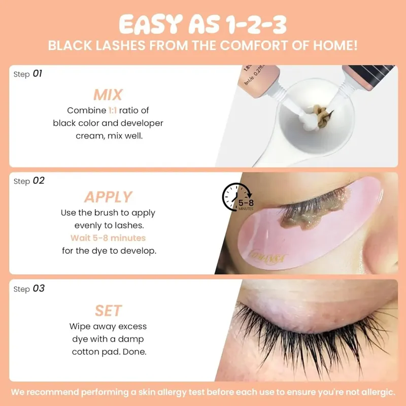 Lomansa New Lash Color Kit Eyelash Eyebrow Dye Tint Kit Brow Enhancer Mascara Lift Tinting Tattoo Eyes Makeup Tools — image 4