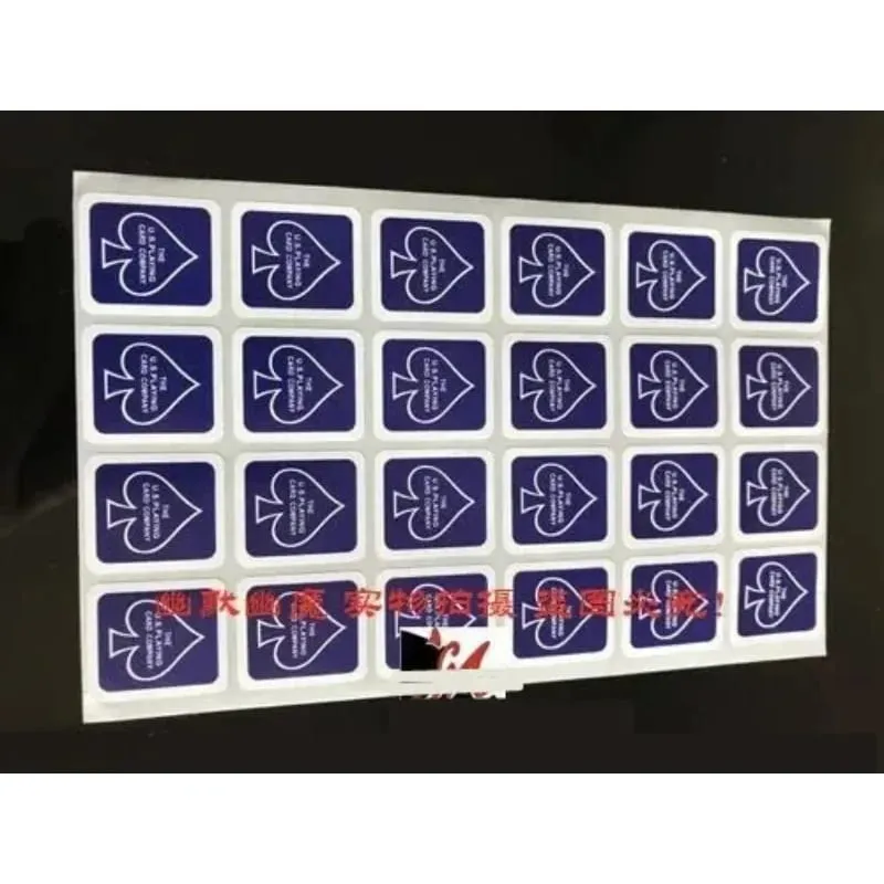 3 Sheets Original Bicycle Playing Card Case Seal Sticker Magic Trick 24 On 1 Sheet 3 Colors Magia Magie Magicians Accessory