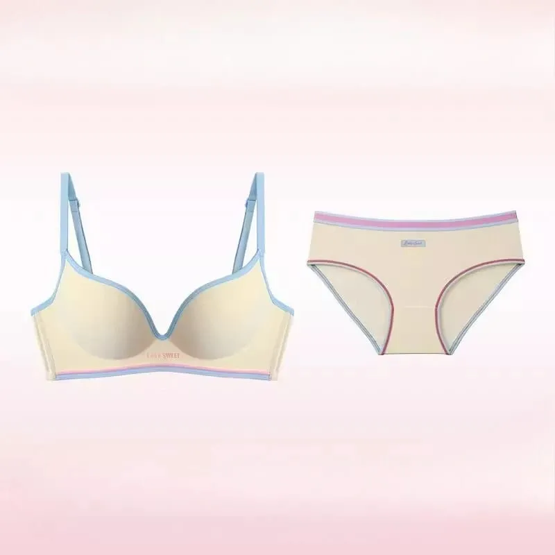 Push Up Seamless Bra for Small Chest | Colorful Dopamine Padded Bralette | Comfort Lift & Sexy Look for Women Bra and Panty Set — image 14