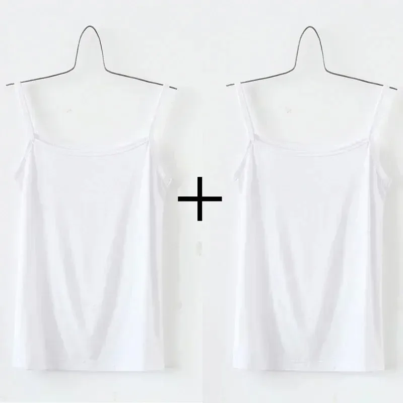 Basic Camisoles Women Crop Tops Sleeveless Shirt Bralette Tops Solid Color Strap Skinny Vest Female Slimming Tanks Bra Underwear — image 12
