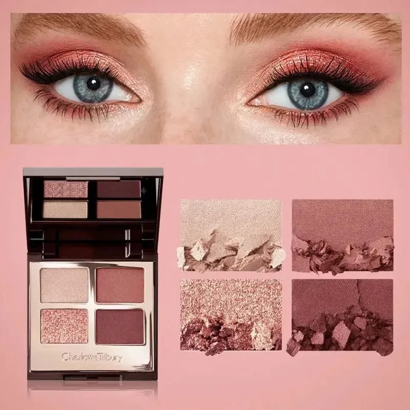 Charlotte Tilbury 4Pan Velvet&9Pan Silk Shimmer Eyeshadow&Cream Blush Dewy Long Lasting Buildable Blendable Natural Glow Makeup — image 4