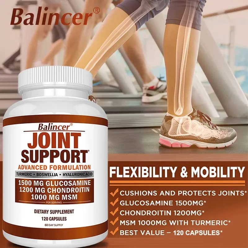 Glucosamine Chondroitin Turmeric Msm Boswellia - Joint Relief and Anti-Inflammatory Support Supplement 120 Capsules — image 1