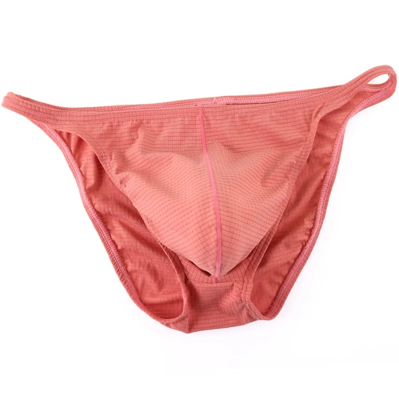 Slip de Bikini pour hommes, sous-vêtements Sexy, culotte Gay confortable, pochette pour pénis, Slip Hombre Cuecas, sous-vêtement masculin en maille de Nylon QuickDryHT116 — image 2