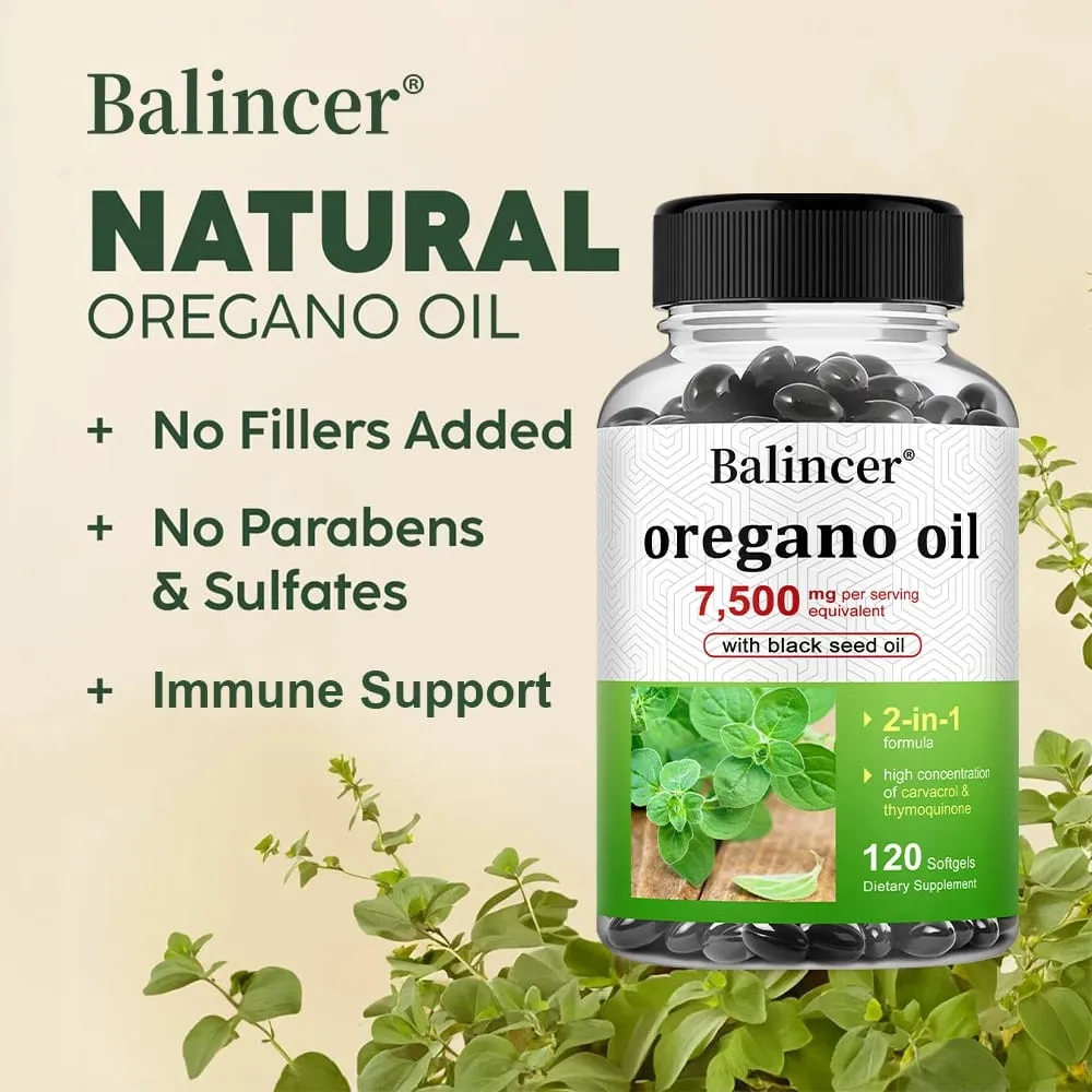 Balincer Oregano Oil Capsule 30/60/120 Softgels Natural Immune Support Promotes Healthy Digestion&Gut Flora Dietary Supplement — image 4