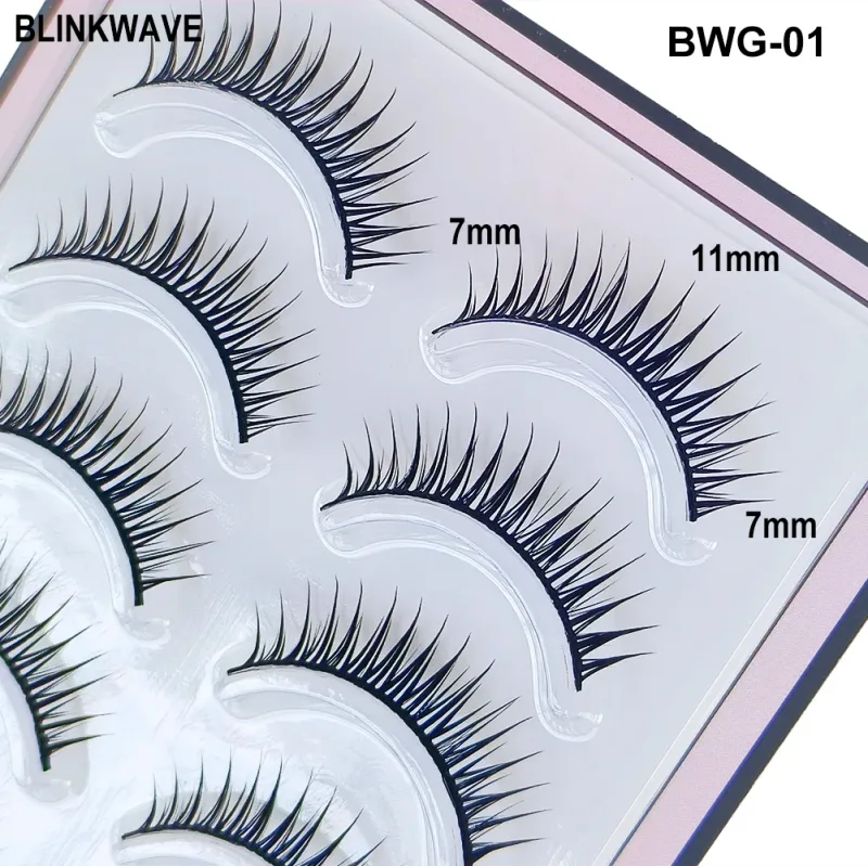 U-shaped False Eyelashes K-Pop Idol Lashes Zhang Yuanying Inspired Comic Eye Lashes Natural Wispy Lash Extension
