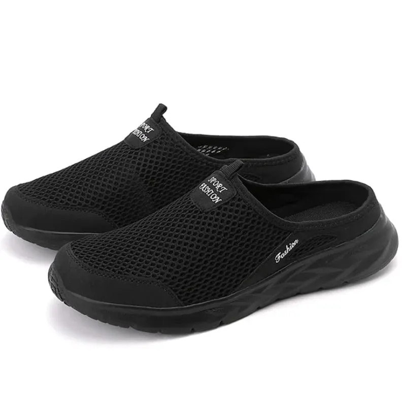 Hot Sale Men Half Slipper High Quality New Design Mesh Shoes Breathable Outdoor Sandals Comfortable Couples Walking Shoes