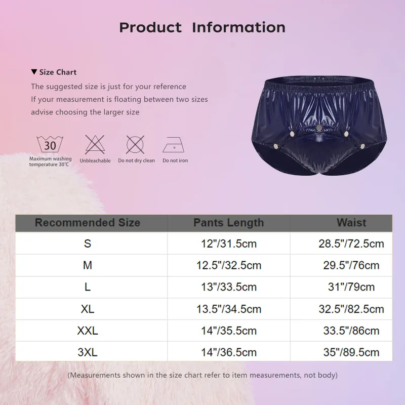 Waterdichte luierbroekjes voor heren met drukknoppen aan de voorkant Anti-lek adaptieve ondergoedshorts voor ouderen met speciale behoeften — image 6