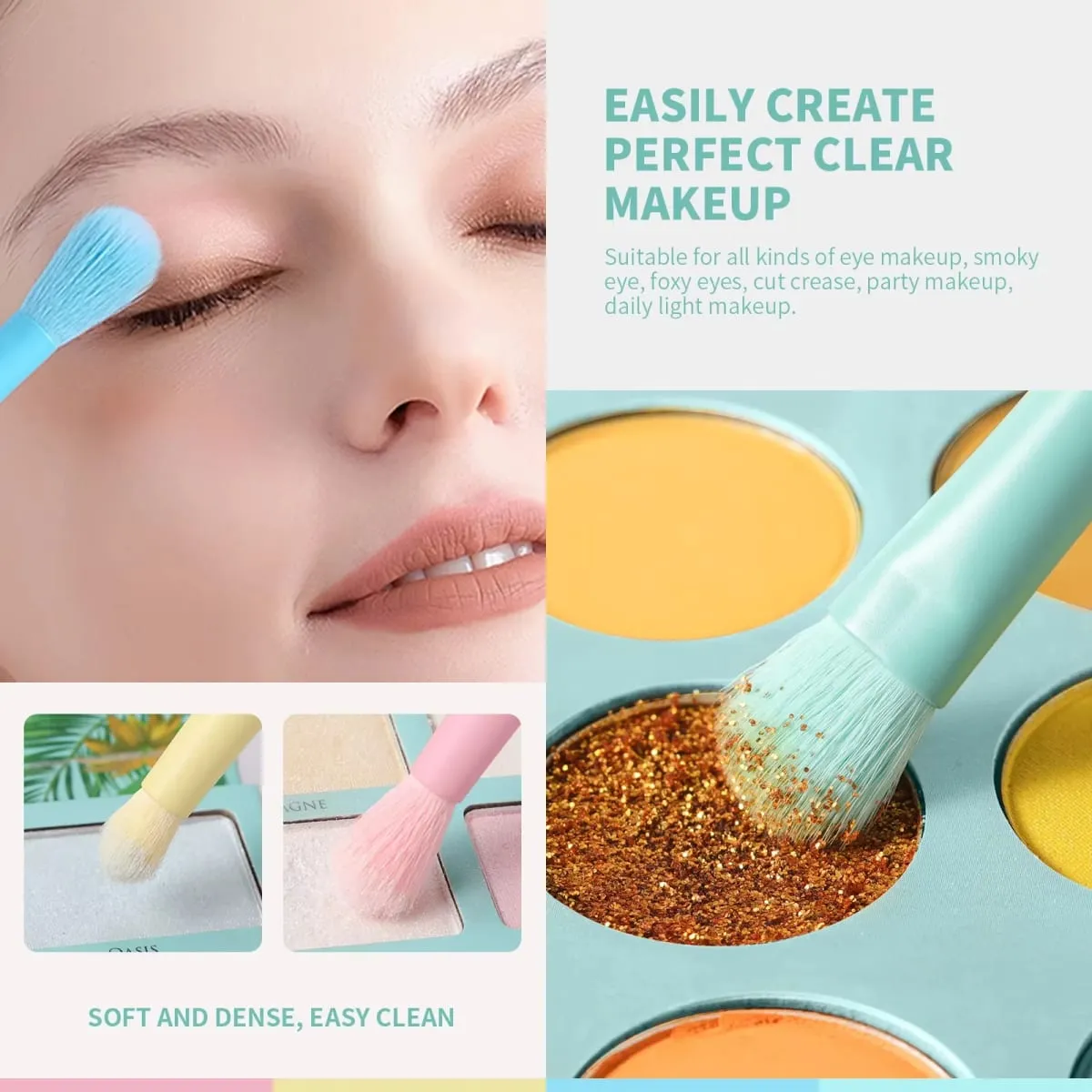17 Color Multi-Color Makeup Brushes Macaron Color Brushes Eyeshadow Foundation Makeup Brush Set Colorful Makeup Tools Full Set